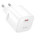 Încărcător Yesido YC116 de 45W cu USB-C și GaN, cu cablu USB-C – alb