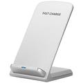 Z2 15W Wireless Charger Fast Charging Mobile Phone Cradle Stand pentru iPhone Samsung Huawei Xiaomi - Alb
