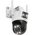 ZOSI C298SE Cameră cu două lentile de 6 MP cu urmărire AI, vizibilitate nocturnă color și sunet bidirecțional