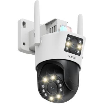 ZOSI C298SE Cameră cu două lentile de 6 MP cu urmărire AI, vizibilitate nocturnă color și sunet bidirecțional