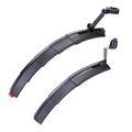 ZTTO ZT03 2Pcs 2Pcs Bike Fender Set Front+Rear Bike Mud Guard cu lumina din spate (cu accesoriu de instalare) - negru