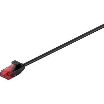 Cablu de Rețea Subțire RJ45 U/UTP CAT 6 Goobay - 10m - Negru