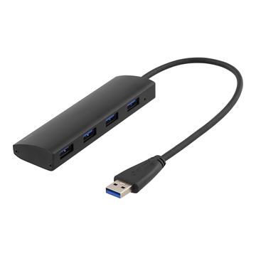 DELTACO UH-481 Hub USB 3.1 Gen 4 Porturi - Negru