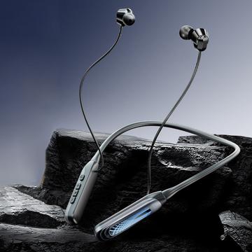 i58 Căști fără fir Bluetooth 5.4 cu bandă pentru gât - Negru