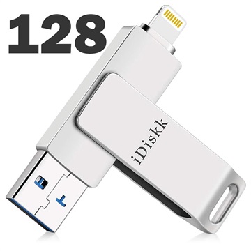 Stick USB iDiskk OTG - USB Type-A/Lightning - 128GB