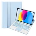 Husă Cu Tastatură Bluetooth iPad 2022/2025 - Albastru Deschis