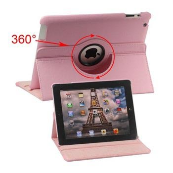 Husă Piele Rotativă iPad 3 - Roz