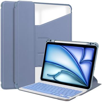 iPad Air 11 2024/2025 Husă inteligentă rotativă 360 cu tastatură Bluetooth - Violet