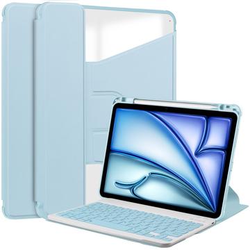 iPad Air 11 2024/2025 Husă inteligentă rotativă 360 cu tastatură Bluetooth