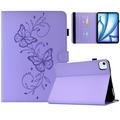Husă Butterfly Smart Folio iPad Air 11 2026/iPad Pro 11 2022/iPad Air 2022 cu compartimente pentru carduri - Violet