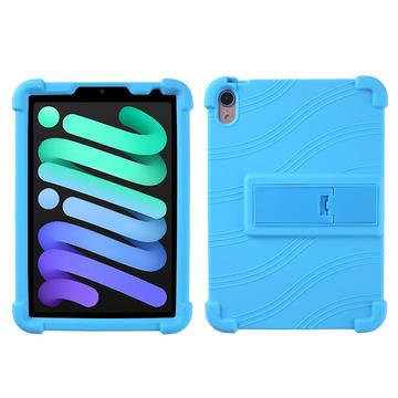 iPad Mini 2021/2024 Husa din silicon cu suport pentru picior - Albastru