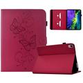 Husă Butterfly Smart Folio iPad Mini (2026) cu compartimente pentru carduri - roz aprins