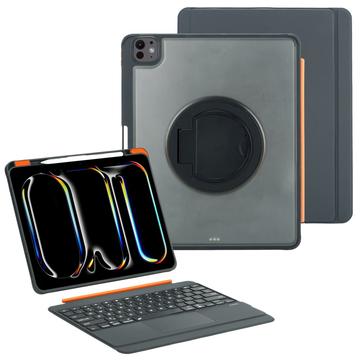 iPad Pro 13 2024/2025 TU3609P Tastatura magnetică retroiluminată cu suport rotativ 360 - negru
