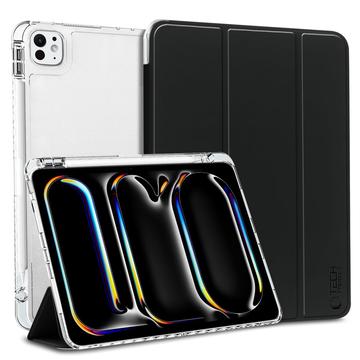 Husă Folio cu trei pliuri iPad Pro 13 (2024) Tech-Protect SmartCase Pen - Negru / Clar