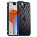 Husă Hibrid iPhone 15 - iPaky - Fibra de Carbon - Negru