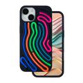 Husă DIY din silicon iPhone 11 cu șnururi colorate - Negru