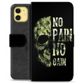 Husă Portofel Premium - iPhone 11 - No Pain, No Gain