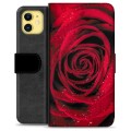 Husă Portofel Premium - iPhone 11 - Trandafir