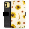 Husă Portofel Premium - iPhone 11 - Floarea Soarelui