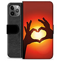 Husă Portofel Premium - iPhone 11 Pro Max - Silueta Inimii