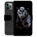 Husă Portofel Premium - iPhone 11 Pro - Pantera Neagră