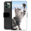 Husă Portofel Premium - iPhone 11 Pro - Pisică