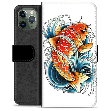 Husă Portofel Premium - iPhone 11 Pro - Pește Koi