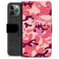 Husă Portofel Premium - iPhone 11 Pro - Camuflaj Roz