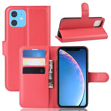 Husa portofel iPhone 11 cu inchidere magnetica - Roșu
