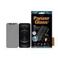 Protecție de ecran din sticlă călită Privacy iPhone 12/12 Pro - PanzerGlass Case Friendly CamSlider - Black Edge