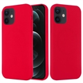 Husă Silicon Liquid  iPhone 12 Mini - Compatibila MagSafe - Roșu