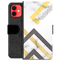 Husă Portofel Premium - iPhone 12 mini - Marmură Abstract