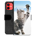 Husă Portofel Premium - iPhone 12 mini - Pisică
