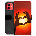 Husă Portofel Premium - iPhone 12 mini - Silueta Inimii