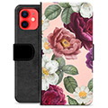 Husă Portofel Premium - iPhone 12 mini - Flori Romantice