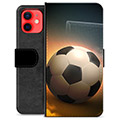 Husă Portofel Premium - iPhone 12 mini - Fotbal