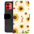 Husă Portofel Premium - iPhone 12 mini - Floarea Soarelui