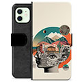 Husă Portofel Premium - iPhone 12 - Colaj Abstract