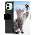 Husă Portofel Premium - iPhone 12 - Pisică