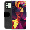 Husă Portofel Premium - iPhone 12 - Portret Cubist