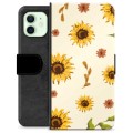 Husă Portofel Premium - iPhone 12 - Floarea Soarelui