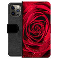 Husă Portofel Premium - iPhone 12 Pro Max - Trandafir