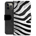 Husă Portofel Premium - iPhone 12 Pro Max - Zebră