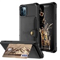 Husă TPU iPhone 12 Pro Max - Cu Slot Card - Negru