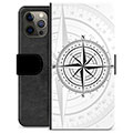 Husă Portofel Premium - iPhone 12 Pro Max - Busolă