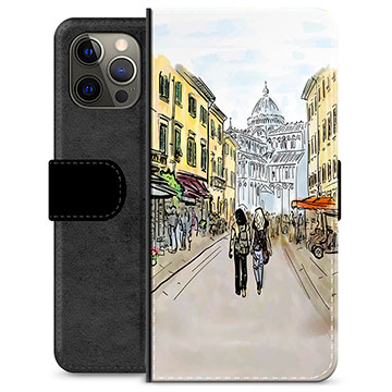 Husă Portofel Premium - iPhone 12 Pro Max - Strada Italiei