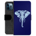 Husă Portofel Premium - iPhone 12 Pro - Elefant