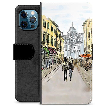 Husă Portofel Premium - iPhone 12 Pro - Strada Italiei