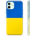 Husă TPU Steagul Ucrainei - iPhone 12 - Galben și Albastru Deschis