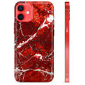 Husă TPU - iPhone 12 mini - Marmură Roșie